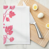 Roze Gooseberry Tea Towel - set van 3 Theedoek (Quarter Fold)