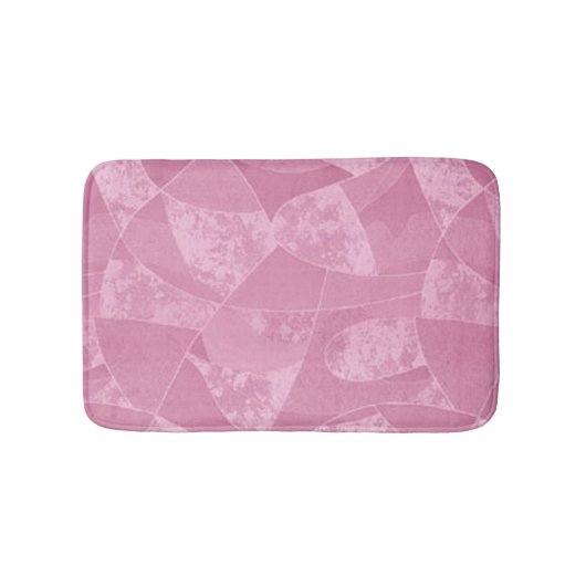 Roze gordijnglas Bath Mat. Badmat (Voorkant)
