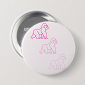 Roze Gorilla Button (Voorkant /achterkant)