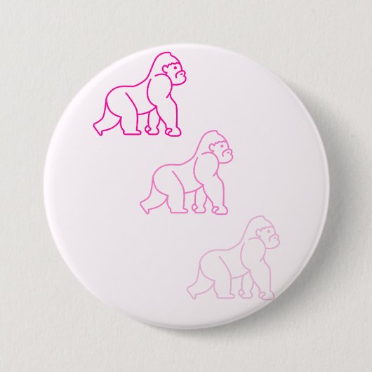 Roze Gorilla Button (Voorkant)