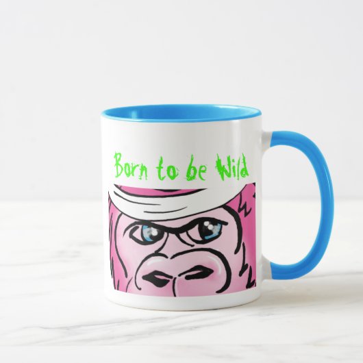 Roze Gorilla met Sweatband Mok (Rechts)