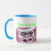 Roze Gorilla met Sweatband Mok (Links)