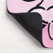 Roze Gorilla met Sweatband Muismat (Hoek)