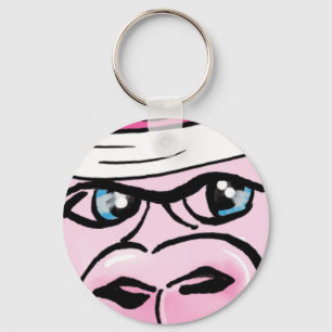 Roze Gorilla met Sweatband Sleutelhanger