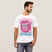 Roze Gorilla met Sweatband T-shirt (Voorkant volledig)