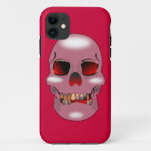 Roze Goth Schedel Hoesje voor Telefoon (Achterkant)