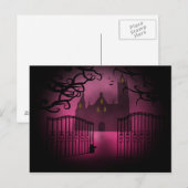 Roze Gothic castle Post Card Briefkaart (Voorkant / Achterkant)