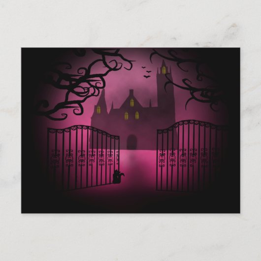 Roze Gothic castle Post Card Briefkaart (Voorkant)