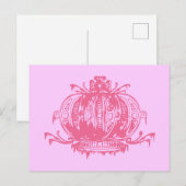 Roze gothic Decayed Crown Briefkaart (Voorkant / Achterkant)