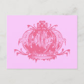 Roze gothic Decayed Crown Briefkaart (Voorkant)