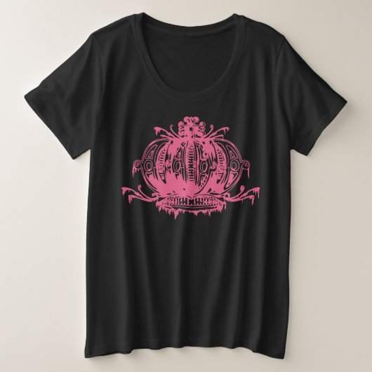 Roze gothic Decayed Crown Grote Maat T-shirt (Design voorkant)