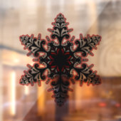 Roze Gothic Filigree Snowflake Kerstmis of Yule Raamsticker (Vel 2)
