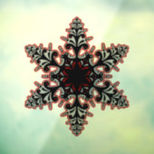 Roze Gothic Filigree Snowflake Kerstmis of Yule Raamsticker (Vel 3)
