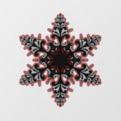 Roze Gothic Filigree Snowflake Kerstmis of Yule Raamsticker (Vel)