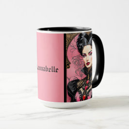 Roze Gothic Lady Coffee Mok