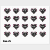 Roze gothic Medieval Dank je hart Stickers (Vel)