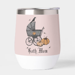 Roze Gothic Mom Halloween Victoriaans Baby Carriag