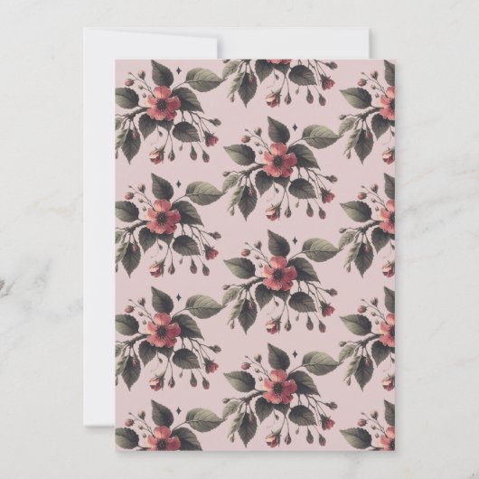 Roze Gothic Spooky Zwart Vleermuis Vrijgezellenfee Kaart (Achterkant)