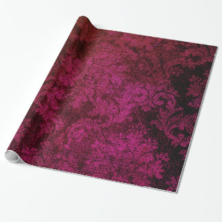 Roze Gothic Victoriaans Damask  Wallpaper Cadeaupapier