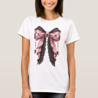 Roze Gotische Coquette Spinnekop Strik Aesthetic H