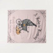 Roze Gotische Een Baby is Brouwen Baby shower Acht Wandkleed (Voorkant (horizontaal))
