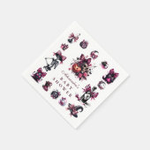 Roze gotische Halloween Baby shower Servet (Hoek)