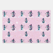 Roze Gotische Kerst Wrapping Papier Inpakpapier Vel (Voorkant 2)