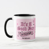 Roze gotische letter nageltechniek mok (Links)