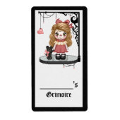 Roze Gotische Liefde Pop Pixel Art Etiket (Voorkant)