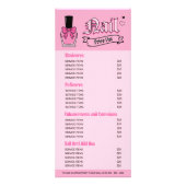 Roze Gotische Nageltechnicus Prijslijst Menu Kaart (Voorkant)