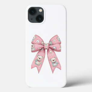 Roze gotische schedelbooghoesje cute kawaii pastel Case-Mate iPhone case