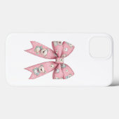 Roze gotische schedelbooghoesje cute kawaii pastel Case-Mate iPhone case (Achterkant (horizontaal))