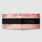 Roze Gotische  textuur Achtergrond bruiloft Gastenboek (Volledig)