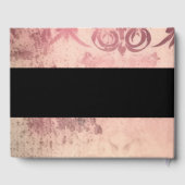 Roze Gotische  textuur Achtergrond bruiloft Gastenboek (Achterkant)