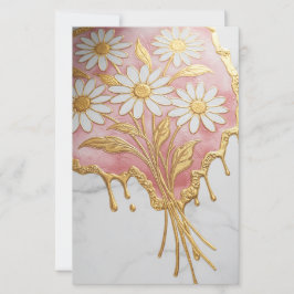 Roze Gouache Bloemschildering