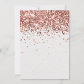 Roze Goud 12e Verjaardagsfeest Uitnodiging (Achterkant)