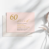 Roze & Goud | 60 jaar geliefd 60e verjaardagsfeest Kaart