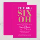 Roze Goud 60e Verrassing Verjaardag Elegant Kaart (Voorkant / Achterkant)