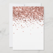 Roze Goud 6de Verjaardagsfeest Uitnodiging (Achterkant)