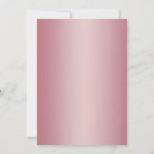 Roze Goud 80ste Verjaardagsfeestje Kaart (Achterkant)