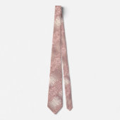 Roze Goud Aangepaste Tekst Halsband Roze Glitter D Stropdas (Voorkant)