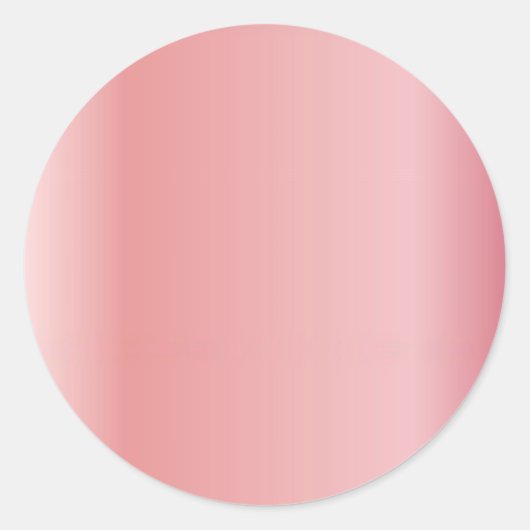Roze Goud Aangepaste Tekst Upload Logo Lege Sjablo Ronde Sticker (Voorkant)