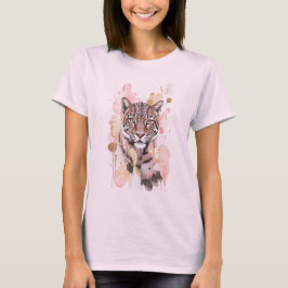 Roze Goud Abstract Luipaard Jachtluipaard Grafisch T-shirt