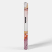 Roze Goud Abstract Marmeren Monogram Case-Mate iPhone Case (Achterkant / Rechts)