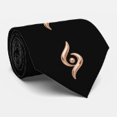 Roze Goud Abstract Stropdas (Opgerold)