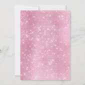 Roze Goud Afro-Amerikaanse Baby Douche Uitnodiging (Achterkant)