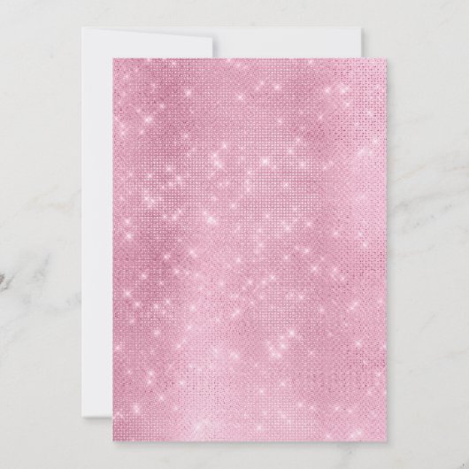 Roze Goud Afro-Amerikaanse Baby Douche Uitnodiging (Achterkant)