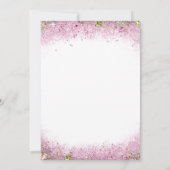 Roze Goud Afro-Amerikaanse Zeemeermin Baby shower Kaart (Achterkant)