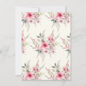 Roze Goud Afro Puff Ruffle Broek Meisje Baby showe Kaart (Achterkant)