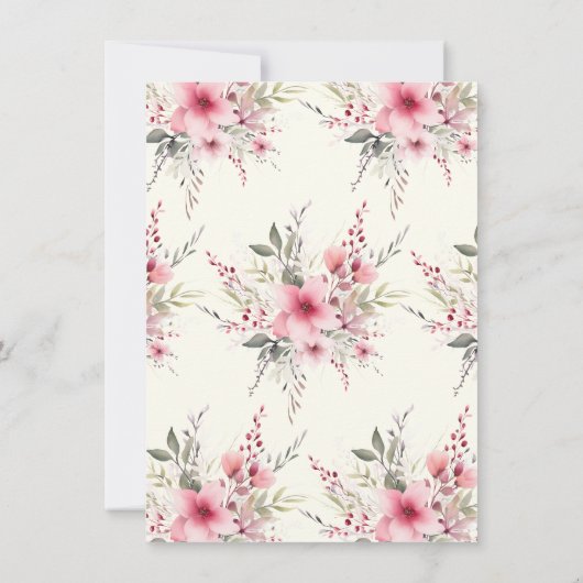 Roze Goud Afro Puff Ruffle Broek Meisje Baby showe Kaart (Achterkant)